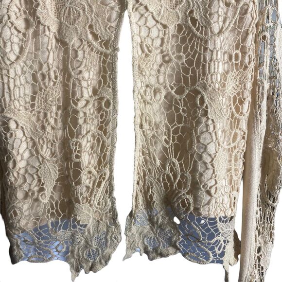 Free People Pretty Rad Crochet Pullover Size S - Picture 6 of 9